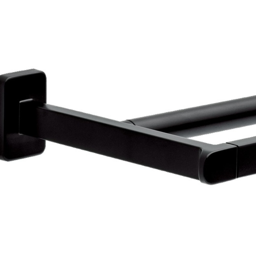 Better Homes & Gardens Alden 24” Double Towel Bar Holder, Matte Black Finish New - Picture 4 of 7